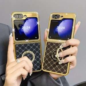 Plaid Printing Suitable For Samsung Z Flip 5 Mobile Phone Case Female New Premium Sense Creative High-end Simple