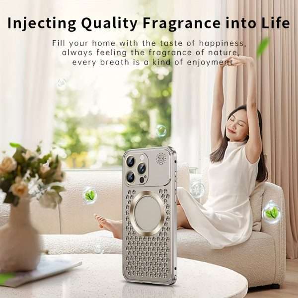 Metal Case For IPhone 15/15 Plus/15 Pro/15 ProMax, Aluminium Alloy Cover Case With Aromatherapy, Full Body Rugged Shockproof Protective, Scratch-resistant Metal Back Cover, Cooling Shell, Creative Gift For Friend