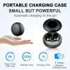 Wireless Earphones, 5.3 Earphones With 4 High-definition ENC Noise Cancelling Microphones, 30H Playback Time, Sports Earphone Touch Control With LED Display Screen, In Ear Wireless Earphones For Android IOS, Black