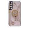 For Samsung Galaxy S23 FE/S23+/S23/S22+/S22/S21 Ultra/S21+/S21/A52 Phone Case Ladies Girl, Luxury Cute Sparkling Rhinestone Butterfly Flower Design With Ring Stand, Electroplated Glitter Girl Hard Case