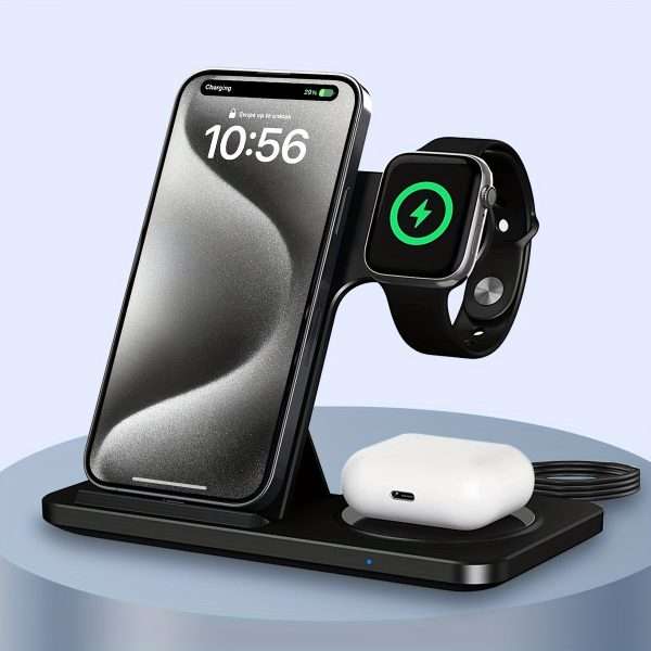43885ad3c5f817a01be12bc1a847ef94 Wireless Charging Station for Multiple Devices Foldable 3 in 1 Fast Charger Station Stand Dock for iWatch Series 9 8 7 6 SE 5 4 3 2 Ultra Airpods Pro 3 2 iPhone 15 14Pro 14 13 Pro Max 13 12 11 Pro X Max XS XR 8