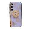 For Samsung Galaxy S23 FE/S23+/S23/S22+/S22/S21 Ultra/S21+/S21/A52 Phone Case Ladies Girl, Luxury Cute Sparkling Rhinestone Butterfly Flower Design With Ring Stand, Electroplated Glitter Girl Hard Case