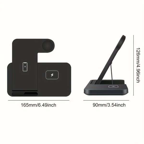 Foldable Wireless Charging Station For Samsung Multiple Devices 3 In 1 Fast Charger Dock Stand For Phone Galaxy Z Flip 4/3 Z Fold S23 S22 S21 S20 Ultra FE/Note 20 10 9, Galaxy Watch 5 Pro/5/4/3/Active 2/1, Buds+/Pro/Live