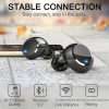 Wireless Earphones, 5.3 Earphones With 4 High-definition ENC Noise Cancelling Microphones, 30H Playback Time, Sports Earphone Touch Control With LED Display Screen, In Ear Wireless Earphones For Android IOS, Black