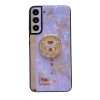 For Samsung Galaxy S23 FE/S23+/S23/S22+/S22/S21 Ultra/S21+/S21/A52 Phone Case Ladies Girl, Luxury Cute Sparkling Rhinestone Butterfly Flower Design With Ring Stand, Electroplated Glitter Girl Hard Case