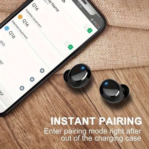 Wireless Earphones, 5.3 Earphones With 4 High-definition ENC Noise Cancelling Microphones, 30H Playback Time, Sports Earphone Touch Control With LED Display Screen, In Ear Wireless Earphones For Android IOS, Black