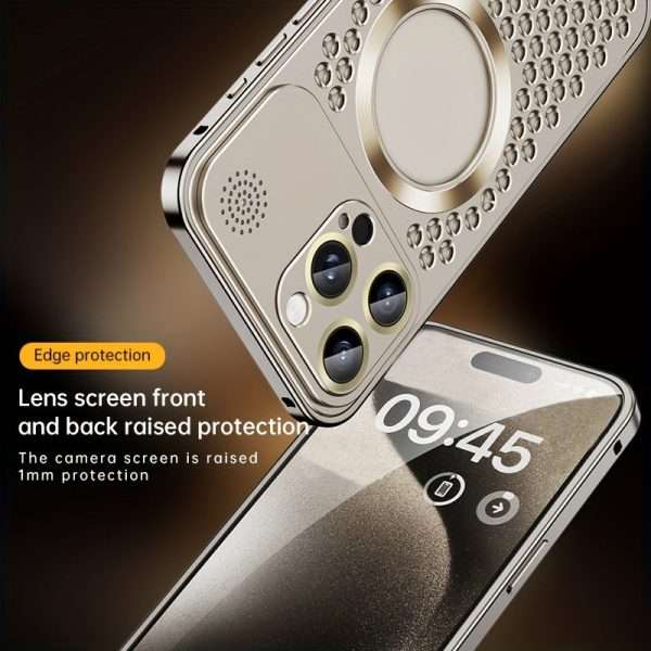 Metal Case For IPhone 15/15 Plus/15 Pro/15 ProMax, Aluminium Alloy Cover Case With Aromatherapy, Full Body Rugged Shockproof Protective, Scratch-resistant Metal Back Cover, Cooling Shell, Creative Gift For Friend