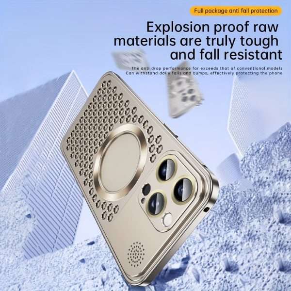 Metal Case For IPhone 15/15 Plus/15 Pro/15 ProMax, Aluminium Alloy Cover Case With Aromatherapy, Full Body Rugged Shockproof Protective, Scratch-resistant Metal Back Cover, Cooling Shell, Creative Gift For Friend
