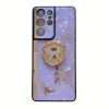For Samsung Galaxy S23 FE/S23+/S23/S22+/S22/S21 Ultra/S21+/S21/A52 Phone Case Ladies Girl, Luxury Cute Sparkling Rhinestone Butterfly Flower Design With Ring Stand, Electroplated Glitter Girl Hard Case