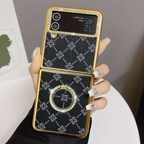 Printing Is Suitable For Samsung Folding Style Zflip3 Mobile Phone Case Women For Zflip4 New High-end For Zflip5 Creative Fashion Ins Trend Brand High-end Simple